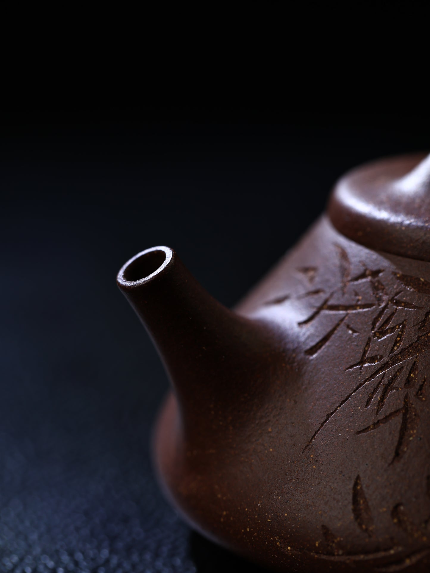 蘭竹圖子冶石瓢 紫泥制 150cc