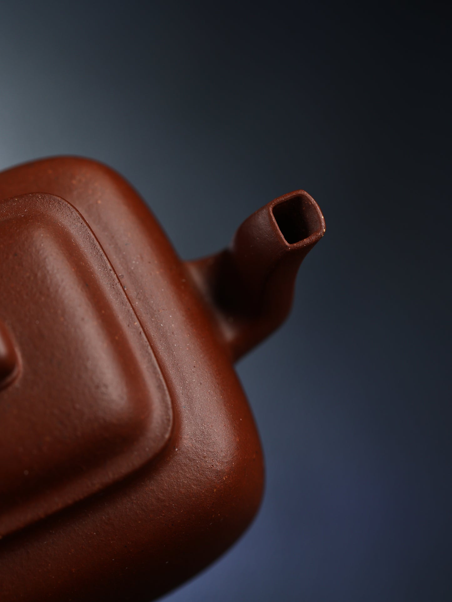 鳴遠四方壺 紫泥制 110cc