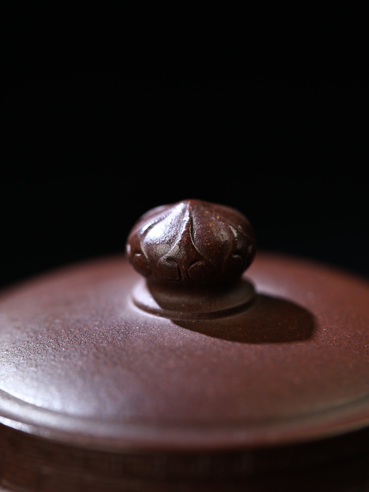 圈足式雲肩如意壺 老紫泥制 200cc