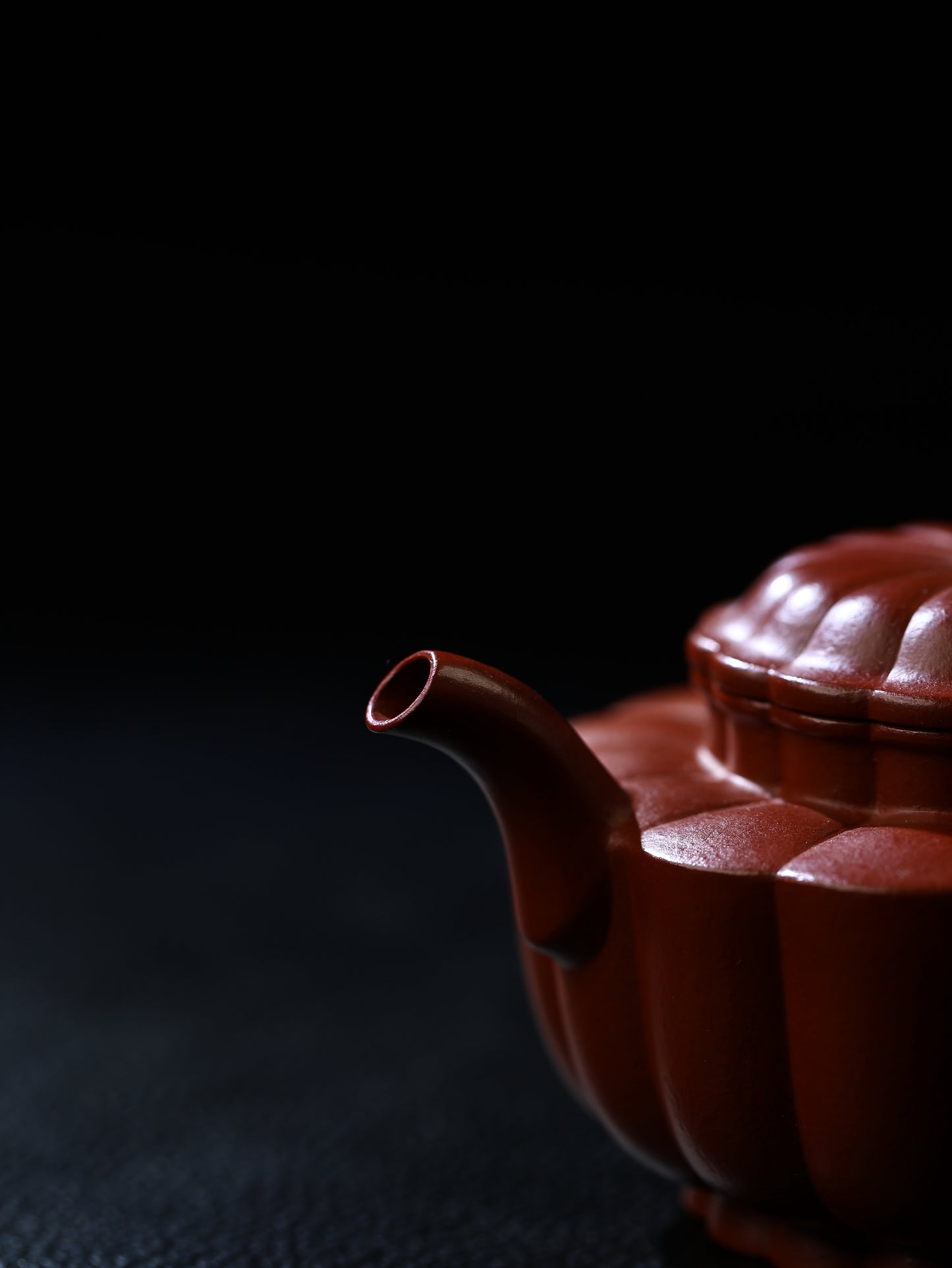 折肩菊瓣壺 朱泥制 130cc