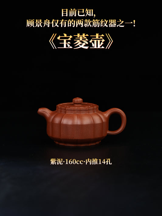 景舟寶菱壺 紫泥制 160cc