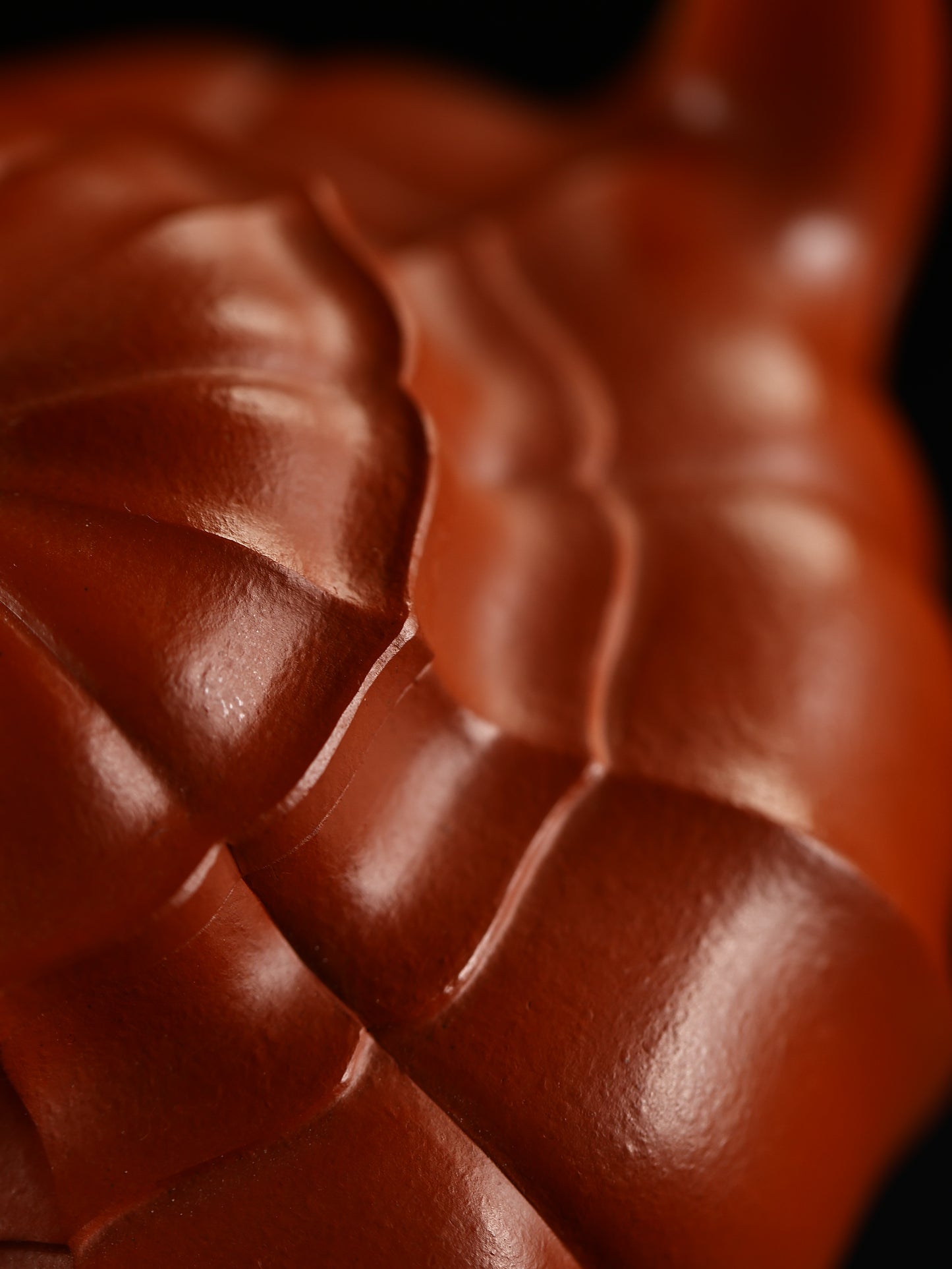 筋紋笑櫻壺 朱泥制 180cc