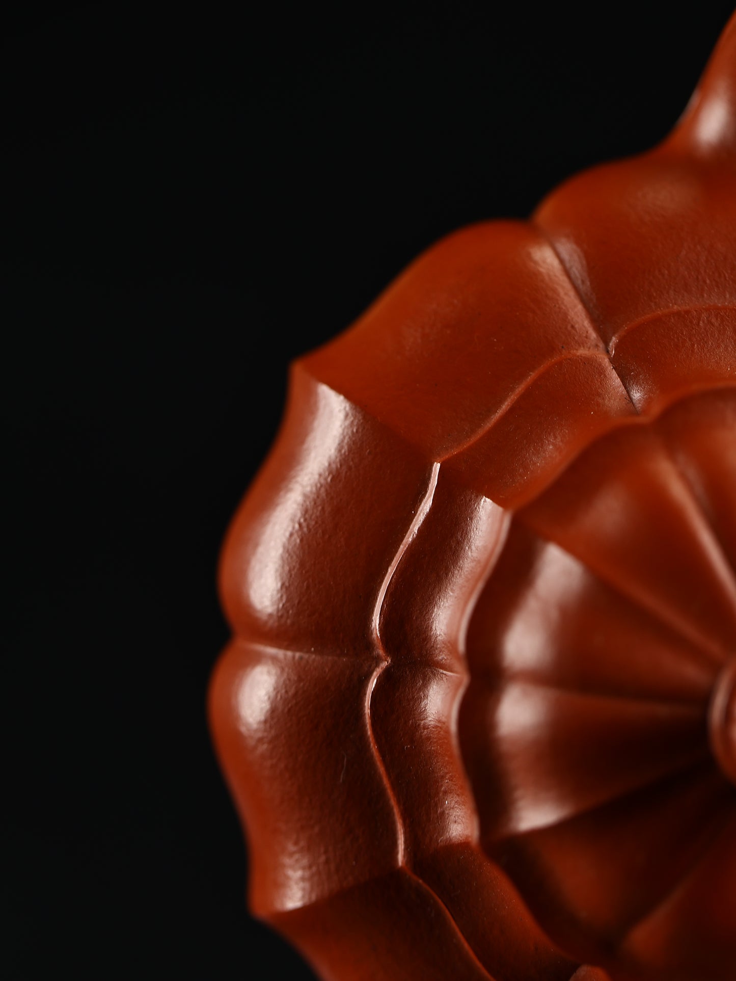 筋紋笑櫻壺 朱泥制 180cc